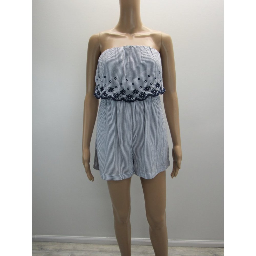 JESSICA SIMPSON  STRIPE TUBE TOP STYLE  ROMPER